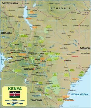 A detailed Map Of Kenya