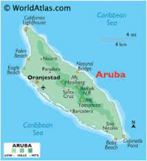 map of Aruba country