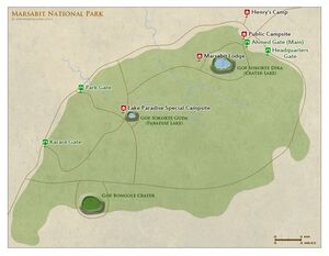 A Map Of Marsabit National Park