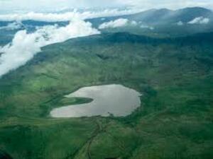 aerial view of Ngorongoro Crater,