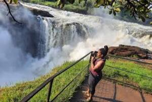 Tourists at  Murchison Falls NP