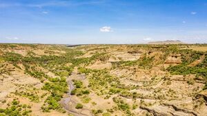 An Aerial View of Olduvai Gorge.