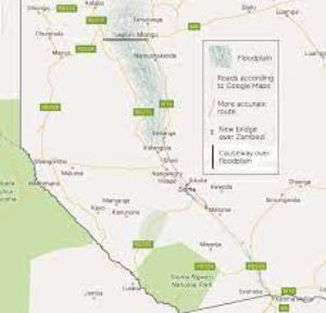map of Mongu region, Zambia